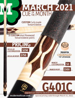 G401C March 2021 Cue of the Month flyer